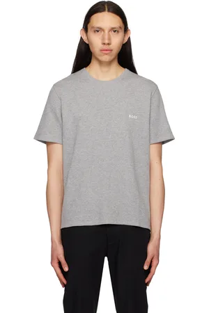 HUGO BOSS Men T-shirts - Gray Waffle T-Shirt