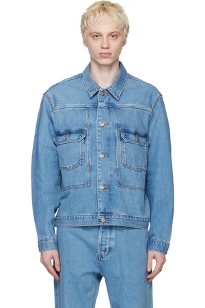 Calvin Klein Men Denim Jackets - Blue Utility Denim Jacket