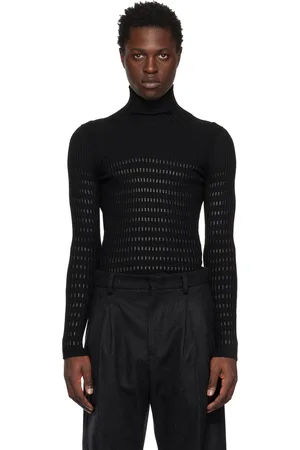 Jean Paul Gaultier Men Turtlenecks - Black 'The Cyber' Sailor Turtleneck