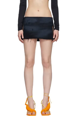 FAL-ASH Vented Denim Miniskirt