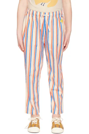 Tiny Cottons Kids Beige Retro Lines Trousers