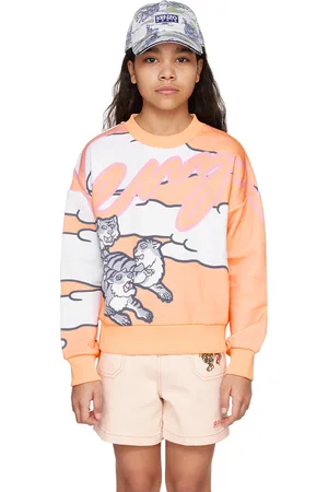 Kenzo Kids Orange Paris Printed Sweatshirt