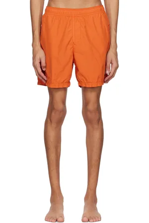 Stone Island Men Swim Shorts - Orange Patch Swim Shorts