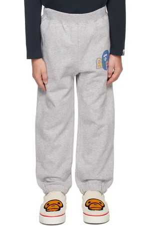 BAPE Trousers - Kids Gray Ape Head Sweatpants