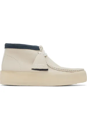 Clarks Men Boots - White Wallabee Cup Desert Boots