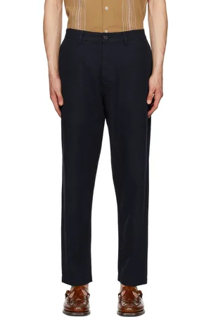 Universal Works Men Pants - Navy Tapered Trousers