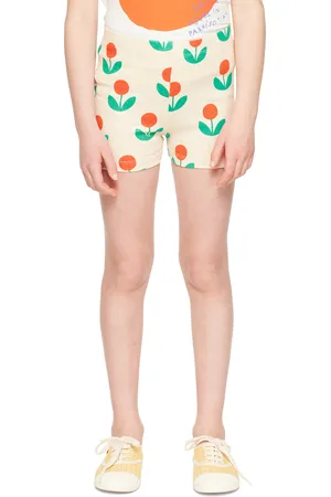 Tiny Cottons Kids Beige Peonies Shorts
