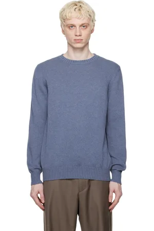 Ghiaia Cashmere Blue Crewneck Sweater