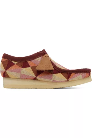 Clarks Men Brogues - Burgundy Wallabee Oxfords
