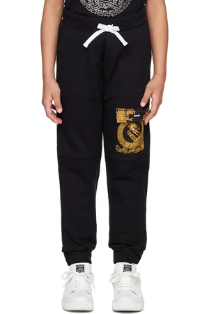 VERSACE Kids Black Flap Pocket Lounge Pants