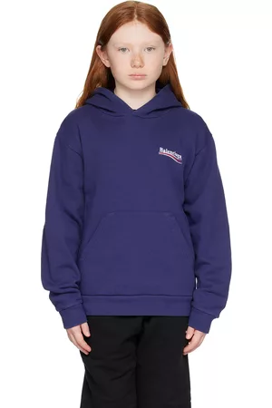 Balenciaga Hoodies - Kids Blue Political Campaign Hoodie