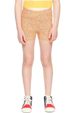 Tiny Cottons Kids Orange Flowers Shorts