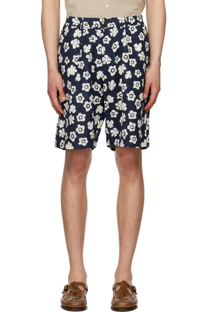 Universal Works Men Shorts - Navy Floral Shorts
