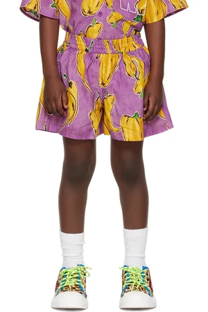 Maison Mangostan Kids Purple Peppers Shorts
