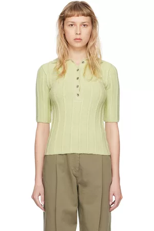 Dagmar Women Polo Shirts - Green Wide Rib Polo