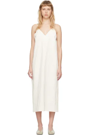 Quira Women Midi Dresses - SSENSE Exclusive Off-White V-Neck Midi Dress