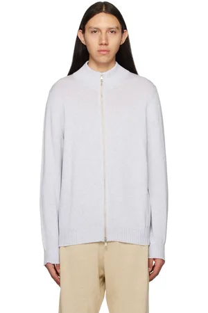 Ghiaia Cashmere Gray Zip Sweater