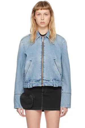 Halfboy Blue Oversized Denim Biker Jacket