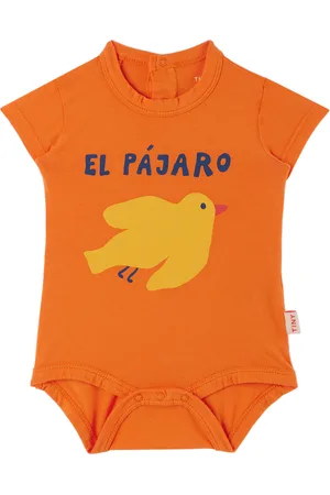Tiny Cottons Rompers - Baby Orange 'El Pájaro' Bodysuit