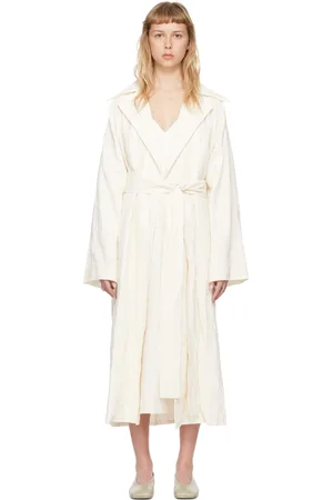 Quira SSENSE Exclusive Off-White Duster Coat
