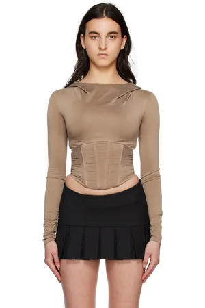 MISBHV Taupe Corset Hoodie