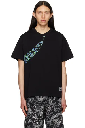 VERSACE Men T-shirts - Black Sketch Couture T-Shirt