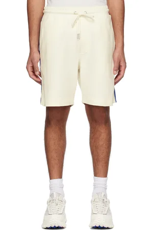 Moncler Men Shorts - White Drawstring Shorts