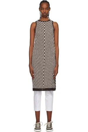 Max Mara Women Midi Dresses - Brown & White Eiffel Midi Dress