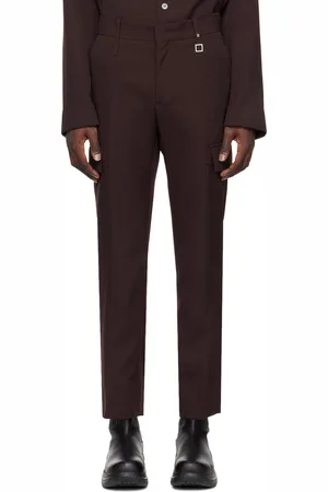 WOOYOUNGMI Brown Flap Pocket Cargo Pants