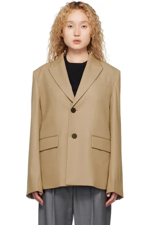 WOOYOUNGMI Beige Single-Breasted Blazer