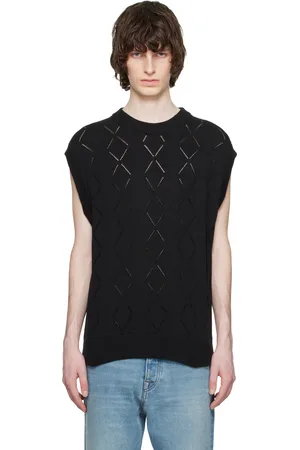 NN.07 Men Camisoles - Black Crewneck 6571 Vest
