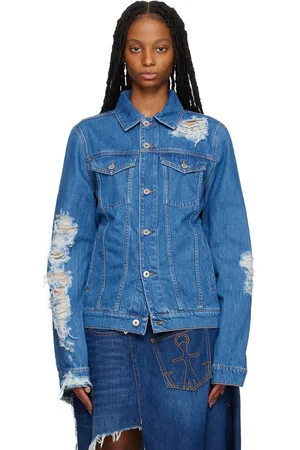 J.W.Anderson Blue Distressed Denim Jacket