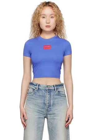 VERSACE Women T-shirts - Blue Piece Number T-Shirt