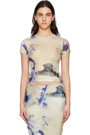 Miaou Beige & Purple Mini T-Shirt