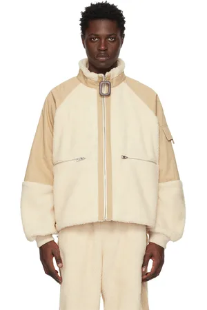 J.W.Anderson Men Jackets - Beige & Off-White Oversized Jacket