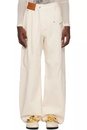 J.W.Anderson Men Jeans - Off-White Twisted Jeans