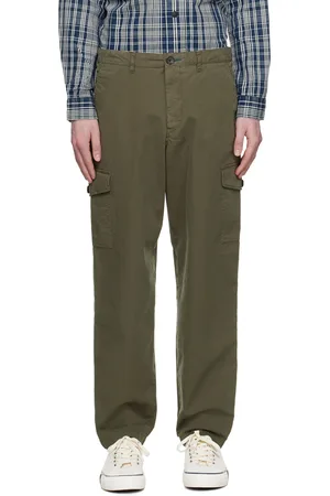 Paul Smith Men Cargo Pants - Green Broad Stripe Zebra Cargo Pants