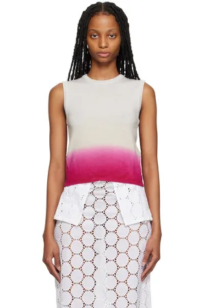 Saks Potts Beige & Pink Carlotta Tank Top