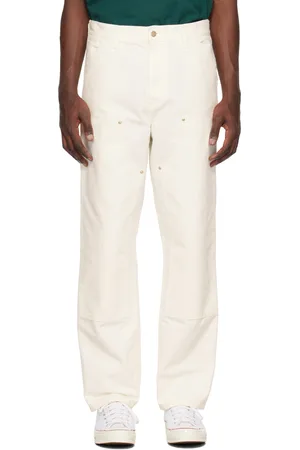 Carhartt Men Pants - White Double Knee Trousers