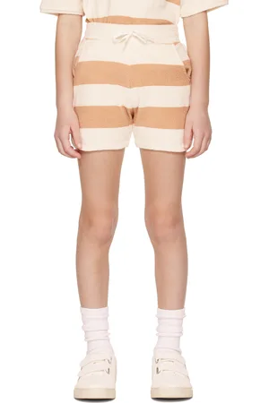 Daily Brat Kids Brown & White Striped Shorts