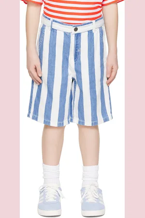 Stella McCartney Kids Blue & White Funfair Denim Shorts