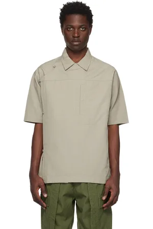 Maharishi Men Shirts - Khaki Asym Monk Shirt