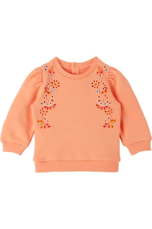 Chloé Sweatshirts - Baby Pink Embroidered Sweatshirt