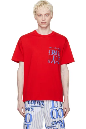 VERSACE Men T-shirts - Red Doodle T-Shirt