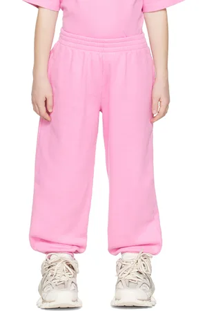 Balenciaga Trousers - Kids Pink Printed Sweatpants