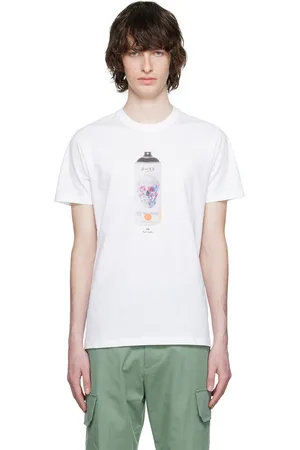 Paul Smith Men T-shirts - White Spray Can T-Shirt