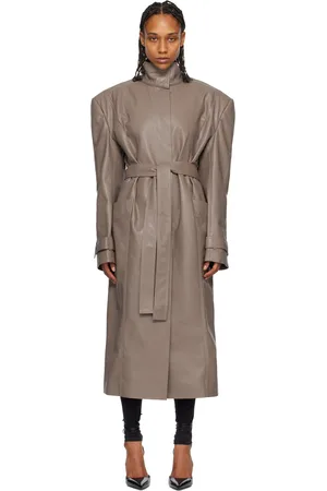 OLENICH Women Trench Coats - Brown Vented Trench Coat