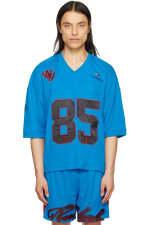Tommy Hilfiger Men T-shirts - Blue Football Jersey T-Shirt