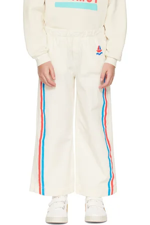 Bonmot Kids Off-White Side Stripe Trousers