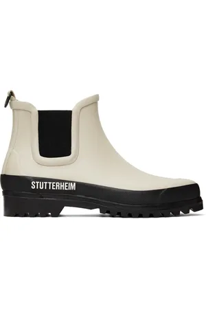 Stutterheim Men Boots - Off-White Rainwalker Chelsea Boots